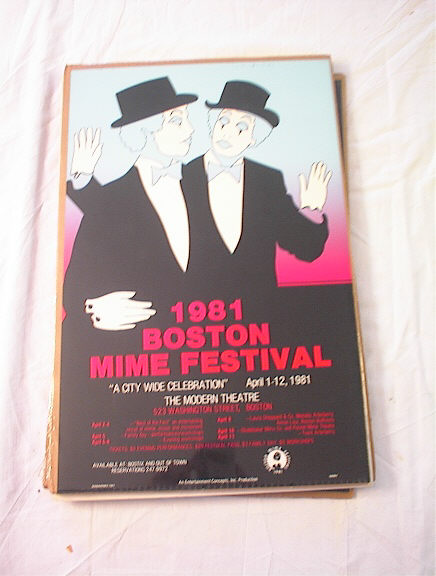 1981 BOSTON MIME FEATIVAL POSTER