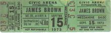 Unused James Brown Concert Ticket 1973
