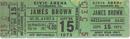 Unused James Brown Concert Ticket 1973