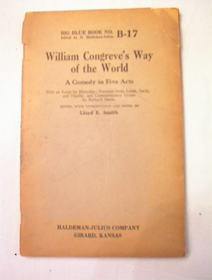 1926 WILLIAM CONGREVE'S WAY OF THE WORLD