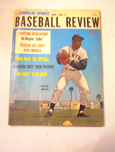 1961 BASEBALL REVIEW VOL.1,NO.3 WILLIE MAYS