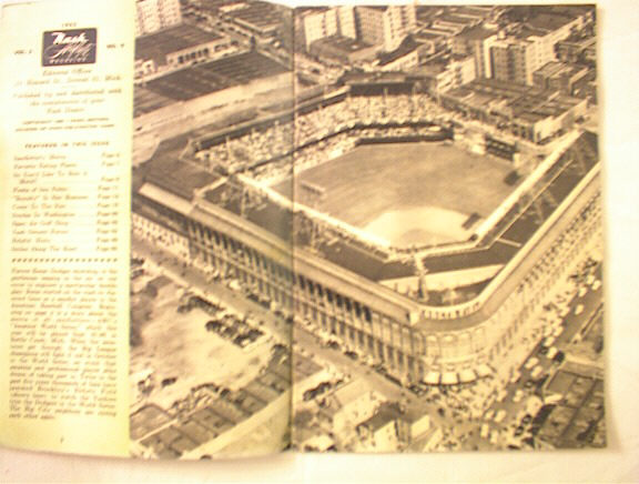 Nash magazine 1952 Peewee Reese/Ebbets field