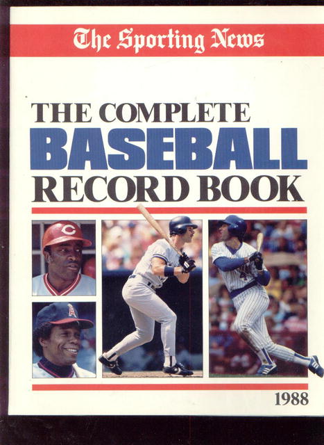 The Complete Baseball Record Book, 1988