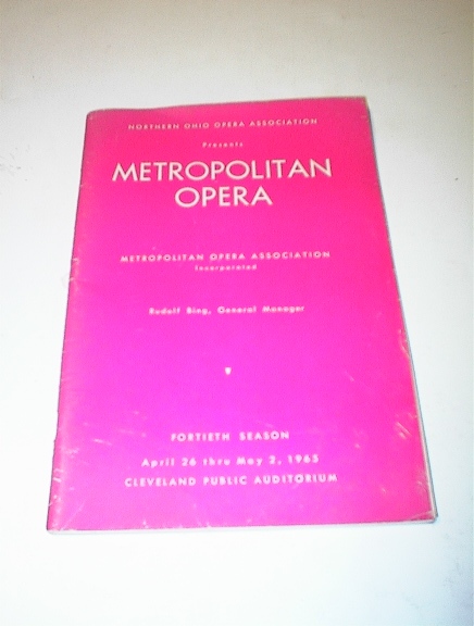 Metropolitan Opera April thru May 2,1965
