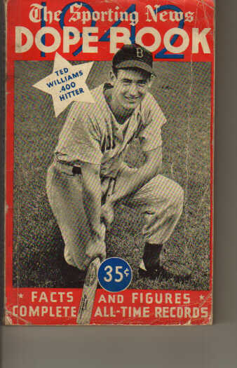 TSN / Dope Book, Ted Williams cover, 1942