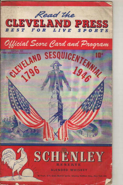 Cleveland Sesquicentennial Score Card 1946
