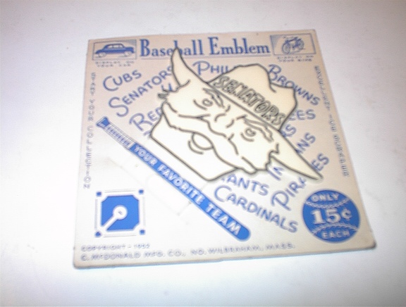 1952 Senators Baseball Emblem For Car & Bike