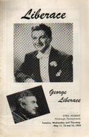 Liberace 1954 Program Pittsburgh, w George