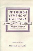 Program, PGH Symphony Orchestra, 3/25,27/55