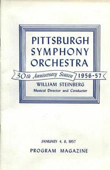 Program, PGH Symphony Orchestra, 1/4,5/57