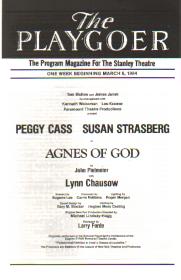 Susan Strasberg in Agnes of God 3/1984