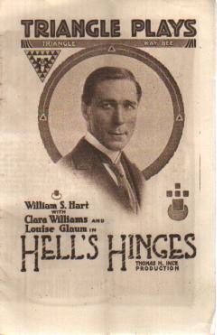 Wm S Hart Hell's Hinges Program circa 1915