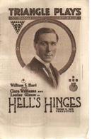 Wm S Hart Hell's Hinges Program circa 1915