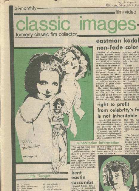 Classic Images-Vintage Film Cinema #75, 5/81