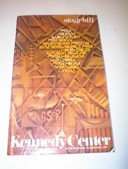 stagebill Kennedy Center performing art 12/85