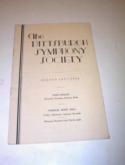 The Pittsburgh Symphony Society 1/6/38
