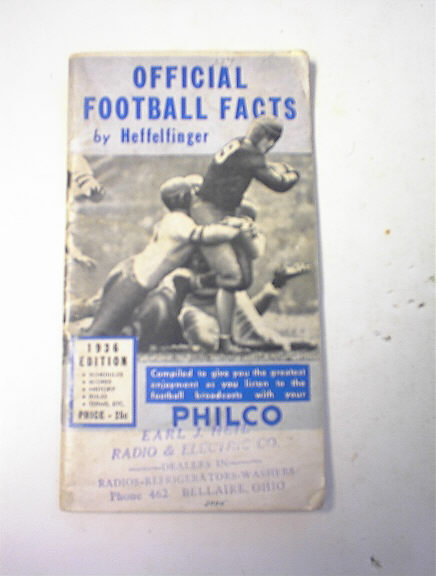 1936 Offical Football Facts by Heffelfinger