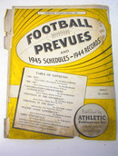 Football Prevues and 1945 Schedules & Records