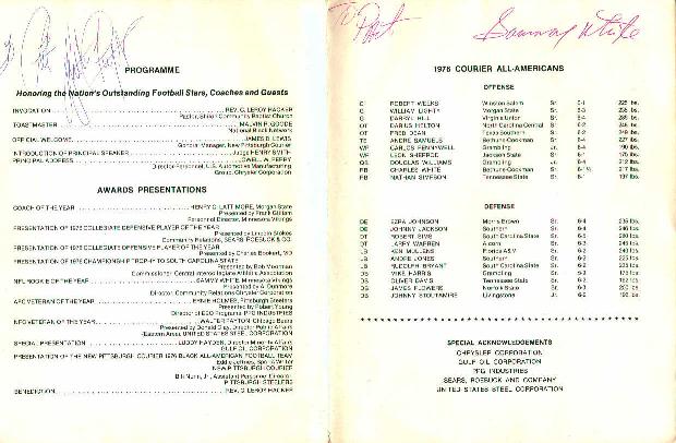 1976 Football- Signed by Walter Payton!
