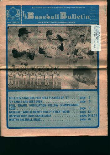 Baseball Bulletin from December 1977!