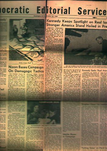 Democratic Editiorial-10/22/60- JFK Photos!
