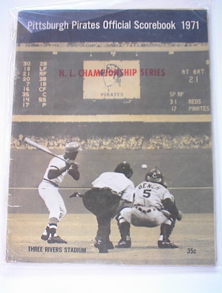 1971 Pittsburgh Pirates Scorebook 3 Rivers