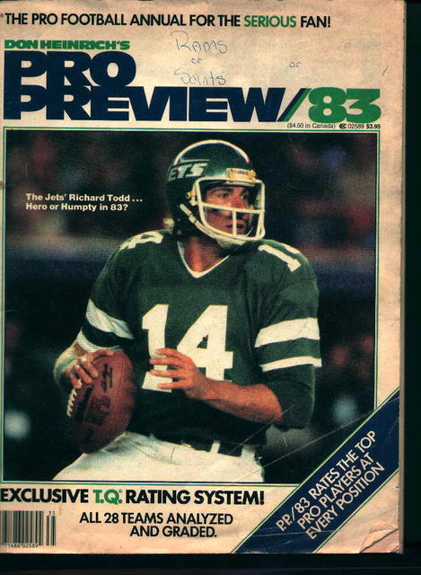 Pro Football Review from 1983!