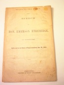 Speech of Hon.Emerson Etheridge,1/23/1861