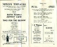 Nixon Theatre-10/13/58-Two For Seesaw