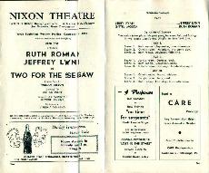 Nixon Theatre-10/13/58-Two For Seesaw