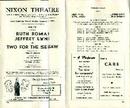 Nixon Theatre-10/13/58-Two For Seesaw
