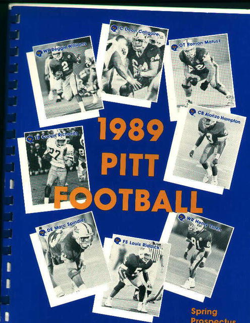 1989 Pitt Football Spring Prospectus
