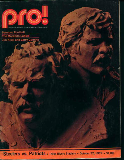 Pro-of NFL-10/72- Steelers vs Patriots!