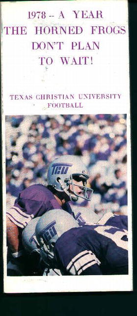 Texas Christian University F1978 Media Guide!