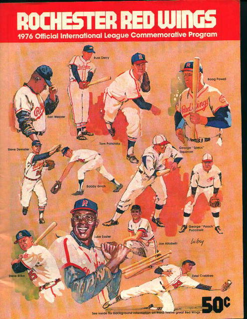 Rochester Redwings-1976 Official League Prog