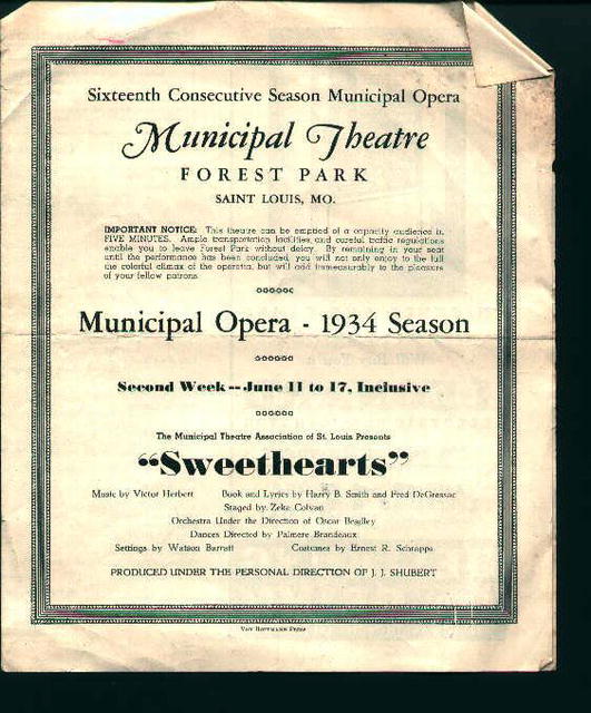 Municipal Theatre Forest Park-Sweethearts!