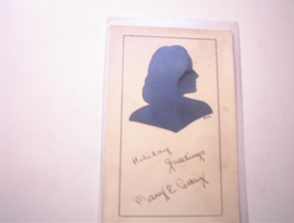 1943 Silhouette of A Woman Post Card