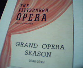 Pittsburgh Opera 1948-49 Season Program!