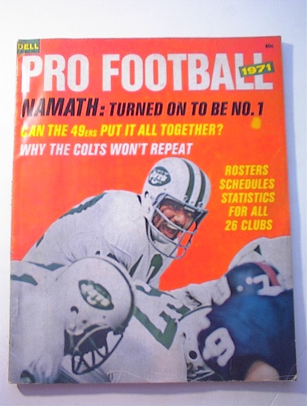 Pro Football MAgazine,1971,Joe Namath Cover