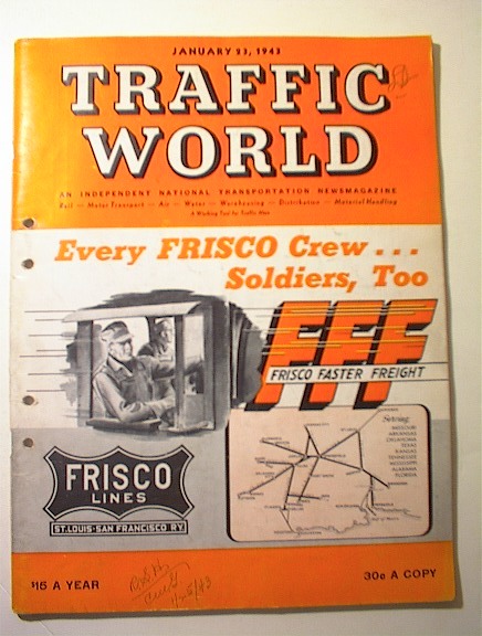Traffic World,1/23/1943,Frisco Lines cover