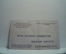 War Savings Committe Pledge Postcard!