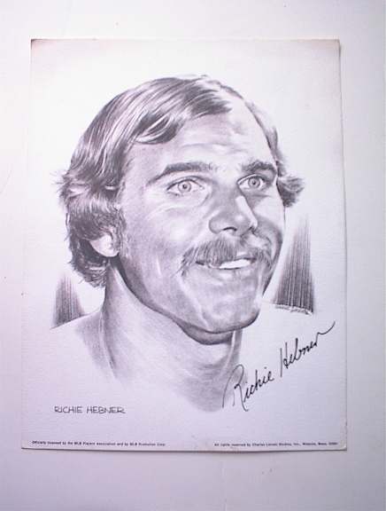 c 1960 Richie Hebner Illustrated Print