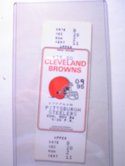 11/26/95 Cleveland Browns vs. Steeler Ticket