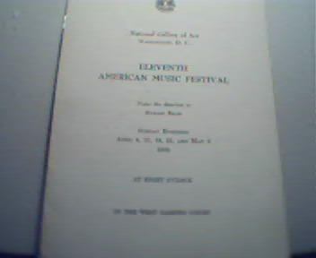 Program from the American Muisc Fest! 1954!