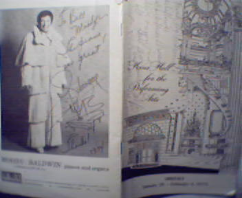 Liberace Program with Autograph over Photo!