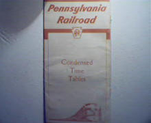 Pennsylvania Rail Road Time Tables from 1955