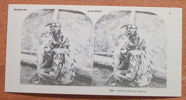 Stereoview Card-Indian Chief of Gros Ventres