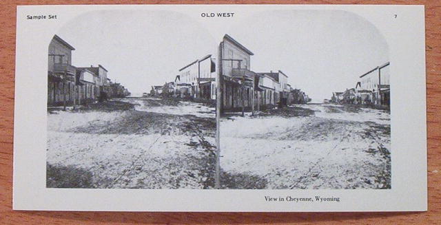 Stereoview Card-Old West - Cheyenne, Wyoming