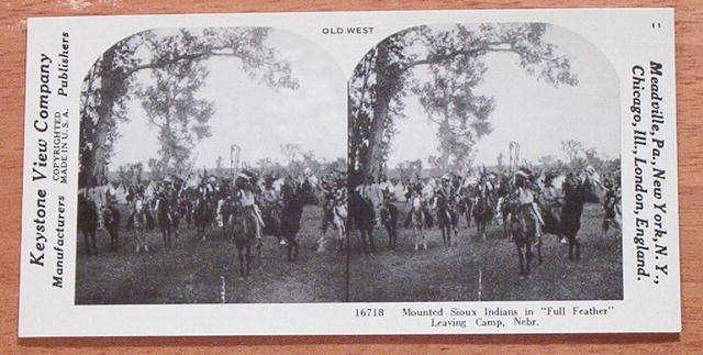 Stereoview Card-Sioux Indians in Nebraska