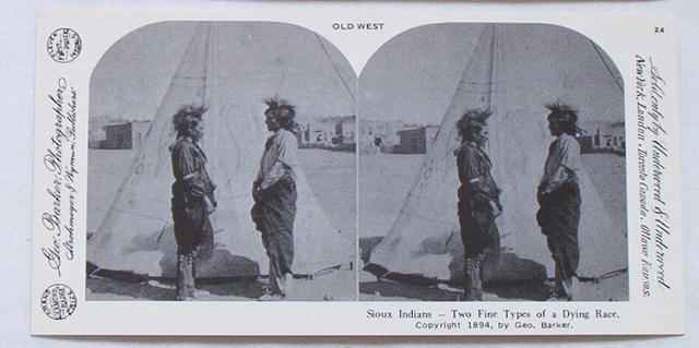 Stereoview Card-Sioux Indians, repro of 1894